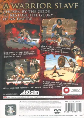 Gladiator - Sword of Vengeance box cover back